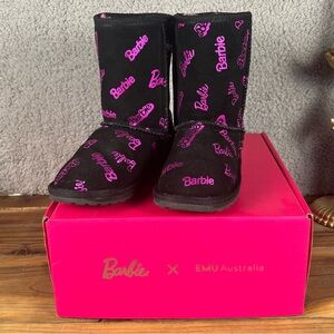 Barbie xEmu Ugg Pink & Black Style Boots